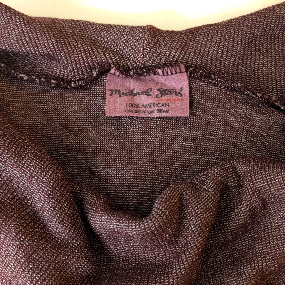 Michael Stars Purple Long Sleeve Cowl Neck Dress 'One Size Fits Most' EUC